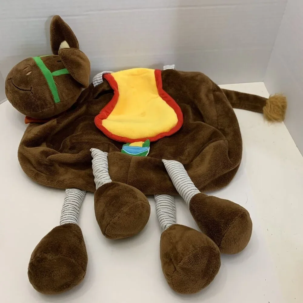 Sassafras Overnight Tote Bag Horse Plush Pony Kids  18” Long Duffle